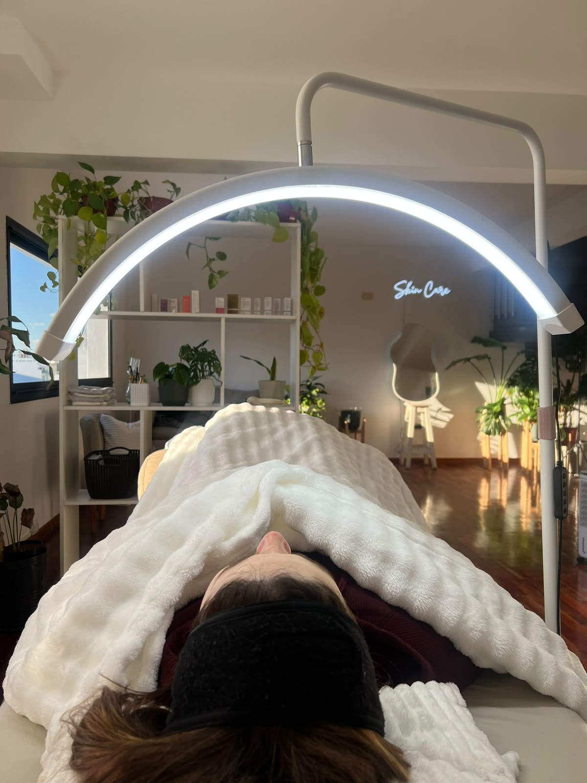 Sesión de fototerapia LED